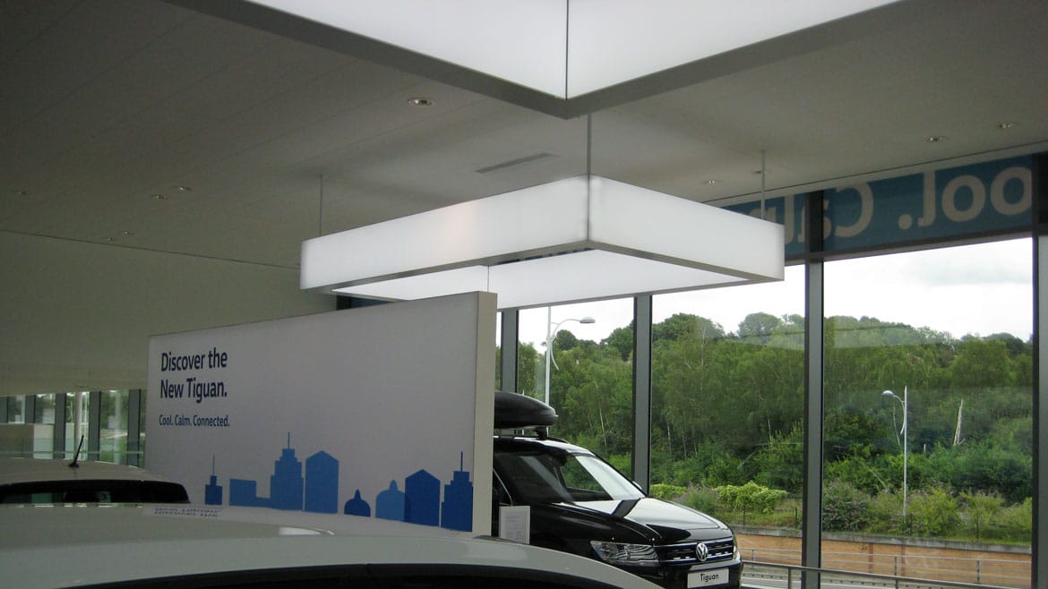 Ceiling Mounted Tension Fabric Face Led Lightboxes