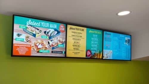 Budget Digital Screens for Sandwich Shop