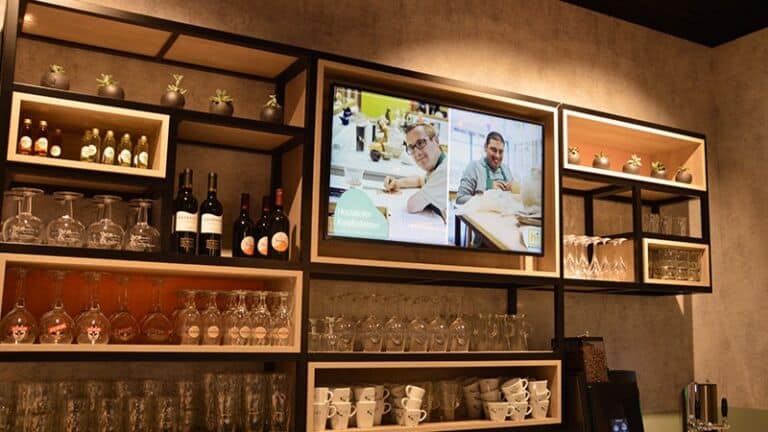 Budget Digital Screens in a bar
