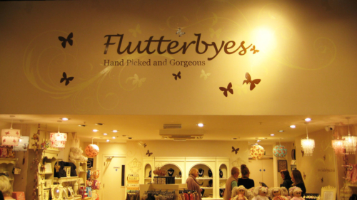 Flutterbyes instore vinyls