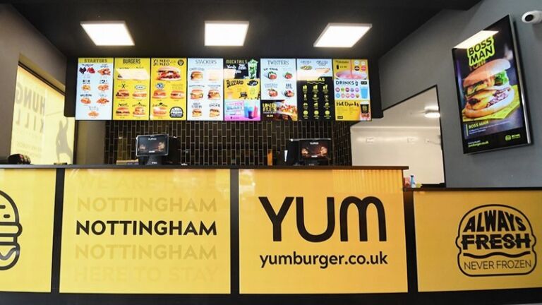 Digital Menu Screens for Burger Restaurant