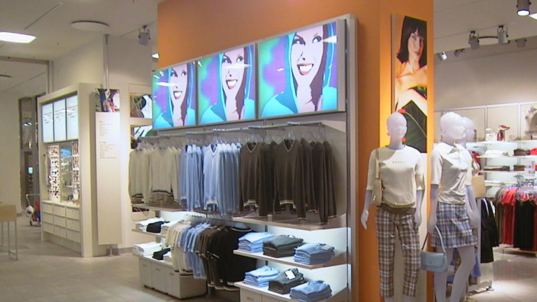 Hercules Hinged LED Light Boxes for clothing retailer