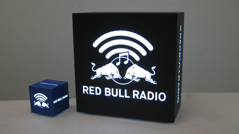 Nebula LED illuminated acrylic cubes for Red Bull Radio