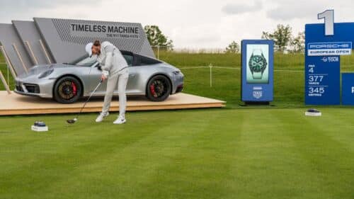 Outdoor Freestanding Digital Screen at golf event