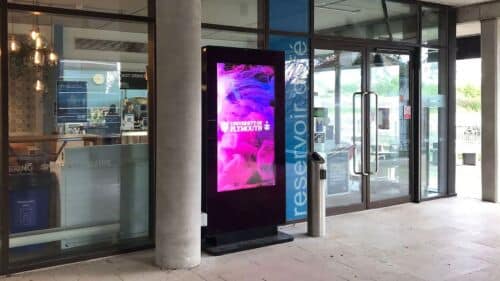 Outdoor Freestanding Digital Screen outside University