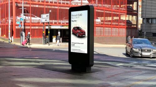 Outdoor Freestanding Digital Screen set in street pavement