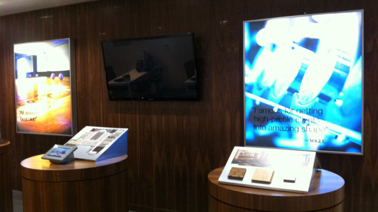 Atlas LED Light Boxes in Reception