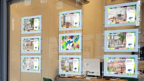 Estate Agent Rod Powered Digital Screens