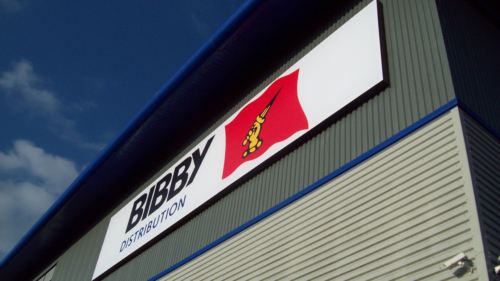 Flex Face Sign for Bibby Distribution warehouse