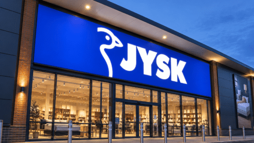 Flex Face Sign installed on JYSK Storefront Flex Face Sign installed on JYSK Storefront