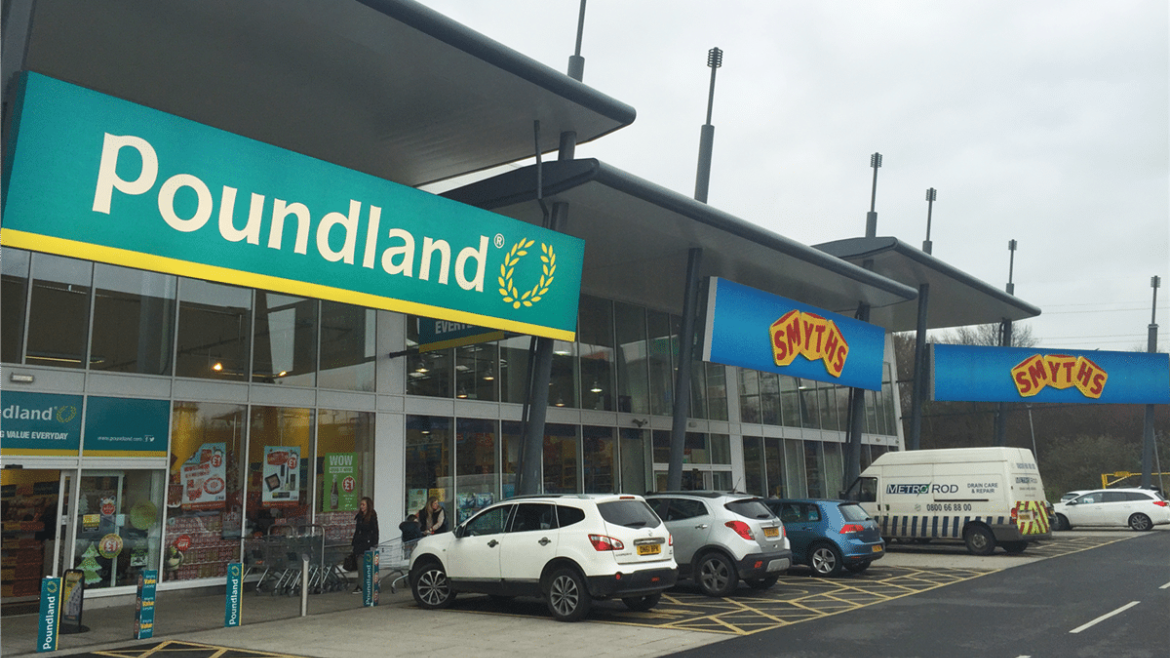 Illuminated Flex Face Signs in Retail Park