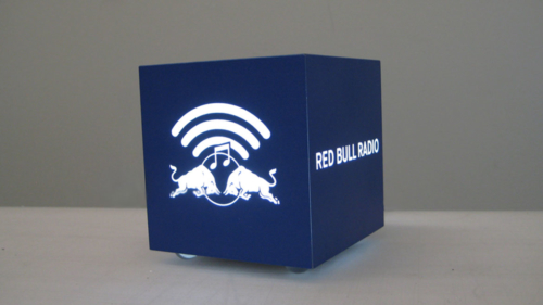 Illuminated LED acrylic cubes for Red Bull Radio
