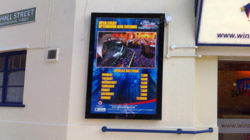 Jet LED Poster Case at Bingo Hall