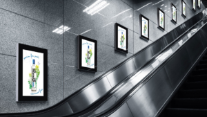 Jet LED poster cases in Underground