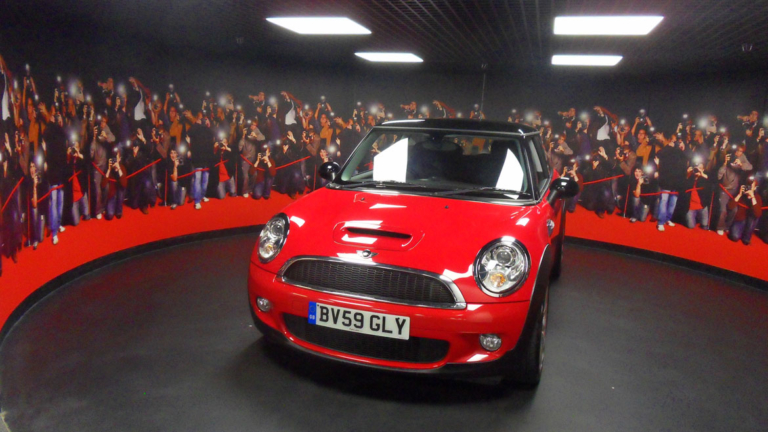 MINI car showroom digitally printed wallpaper