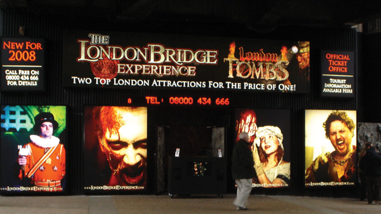 Promotional-outdoor-light-boxes-for-London-Bridge-Experience-London-Tombs