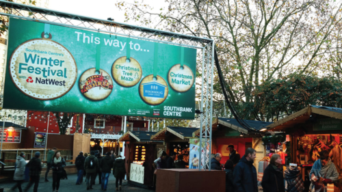 Southbank Centre Winter Festival Flex Face large format light box