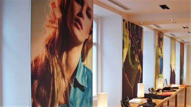 Tension Fabric Frame retail wall graphics