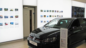 Tension Fabric LED lightboxes for VW West London Car Showroom