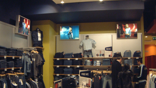 Titan light boxes for Levis Store