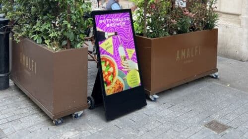 Outdoor digital a-board high brightness