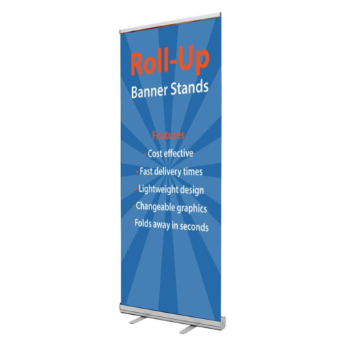Standard Roller Banner Stand 850 x 2000mm in silver