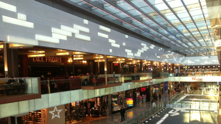 LED Light Panel feature lighting for Westfield shopping centre