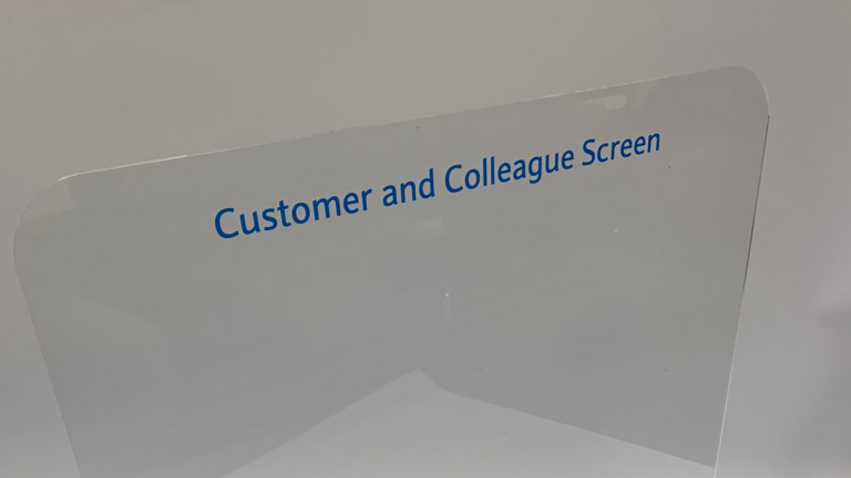 Protective Acrylic Screen Printed for Barclays