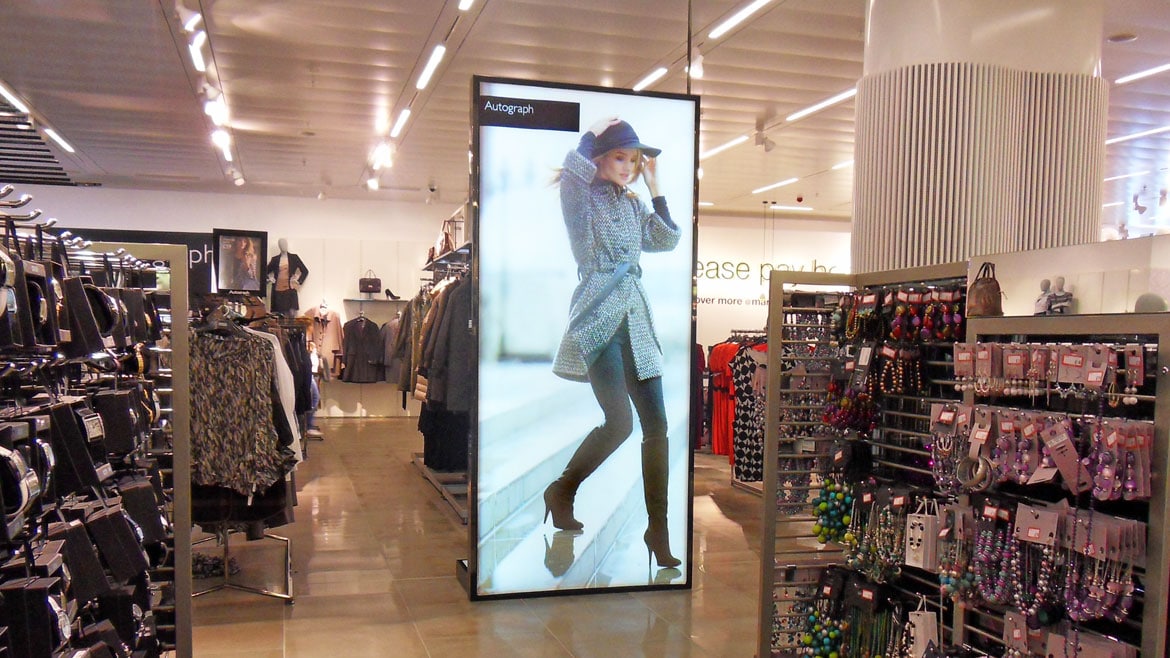 Large Format Fabric Face Lightboxes for M&S Autograph