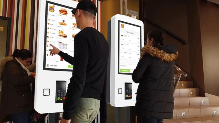 Digital Self Service Kiosk in a Burger Bar