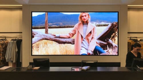 Indoor LED Display in a Clothing Store