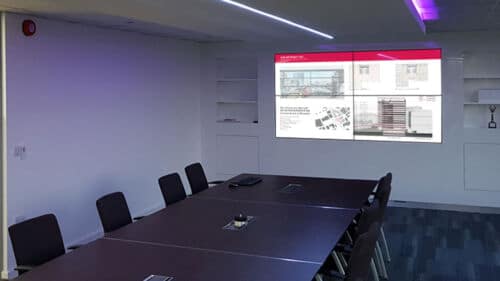 LCD Video Wall in a Boardroom