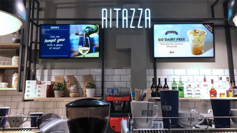 Digital Menu Screens for a Coffee Shop