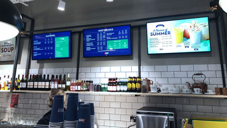 Digital Menu Screens for a Takeaway