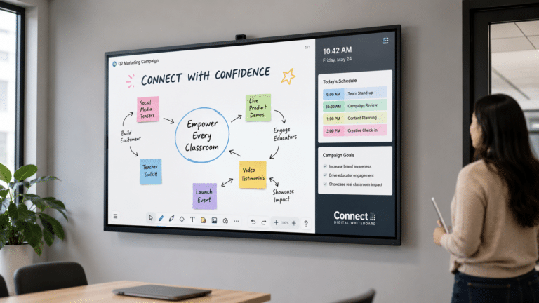 Connect Digital Whiteboard used for interactive training and classroom presentations Connect Digital Whiteboard used for interactive training and classroom presentations