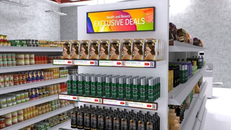 Super Wide Panoramic Digital Screen on Health and Beauty Display