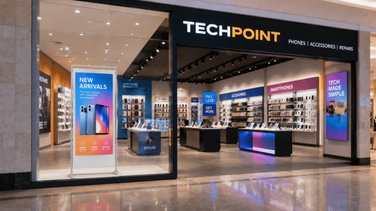 Double-Sided Freestanding Super Slim Digital Screen in Techpoint Gadget Store