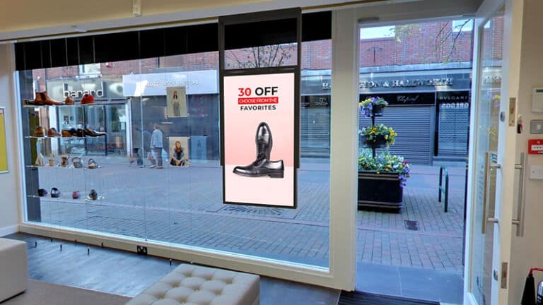 Ultra High Brightness Double-Sided Digital Display Shoe Shop Window