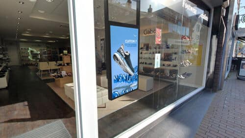 Ultra High Brightness Double-Sided Digital Shoe Shop Window Display
