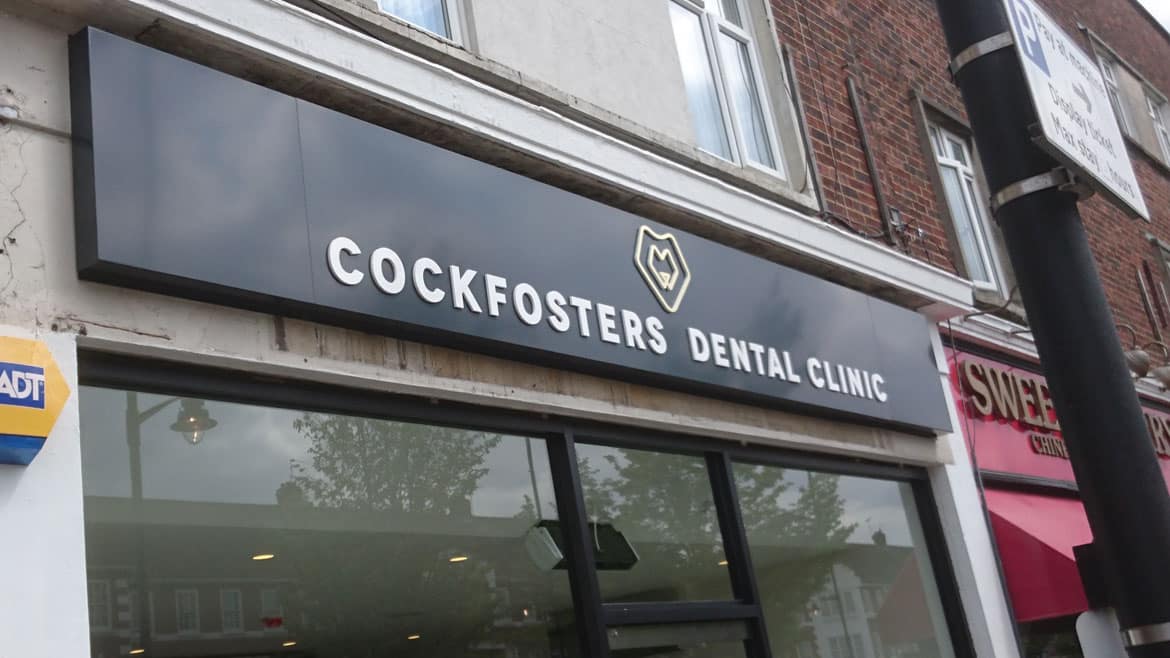 Aluminium Sign Tray with Flat Cut Acrylic Letters