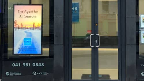 Ultra High Brightness Digital Screen for Chartered Surveyors Window