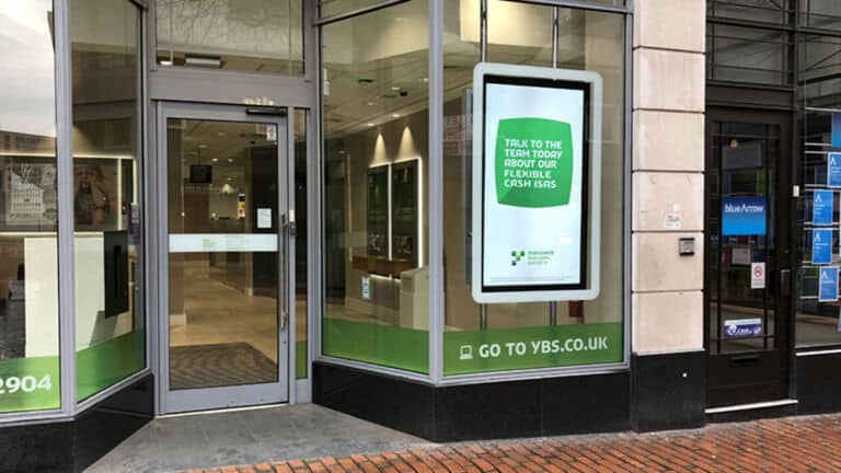 Ultra High Brightness Digital Screen in Yorkshire Building Society