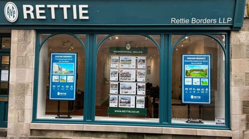 Ultra High Brightness Digital Window Display for an Estate Agent