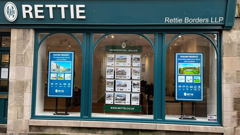 Ultra High Brightness Digital Window Display for an Estate Agent