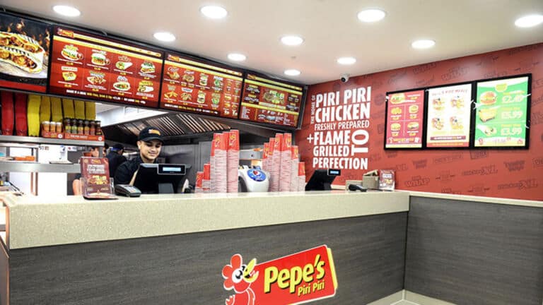 Digital Menu Screens for Pepes Piri Piri