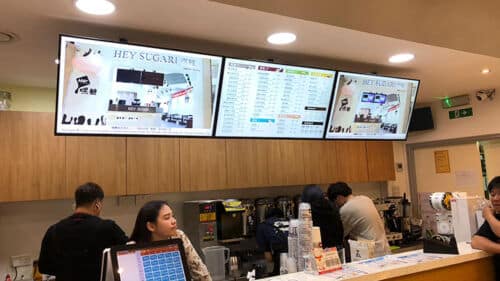Digital Menu Screens for a Mall Cafe