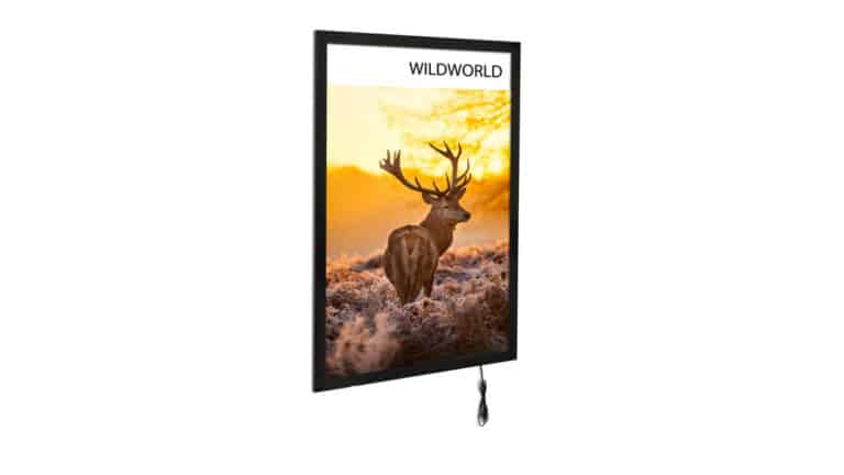 Magno Slimline Magnetic Lightbox Black Profile