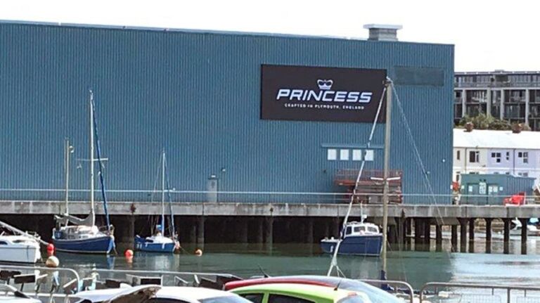 Flex Face Signage at Princess Yachts waterside