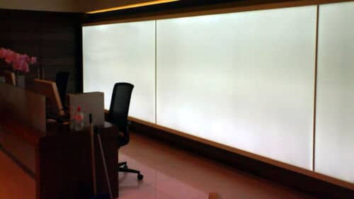 LED Light Wall in a Bank