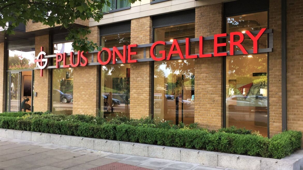 Built Up Sign Lettering for Plus One Gallery